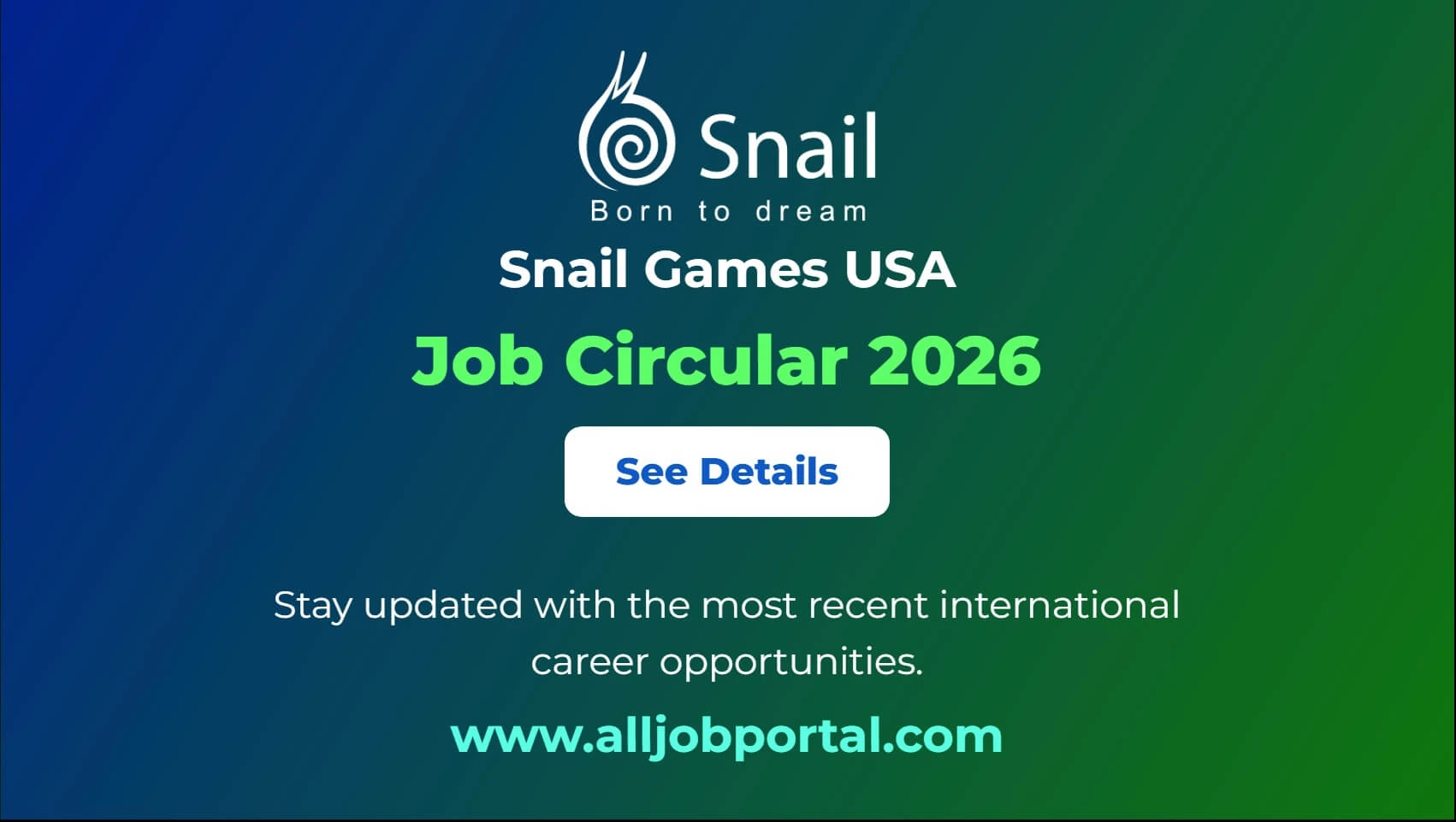 Snail USA Job Opportunity
