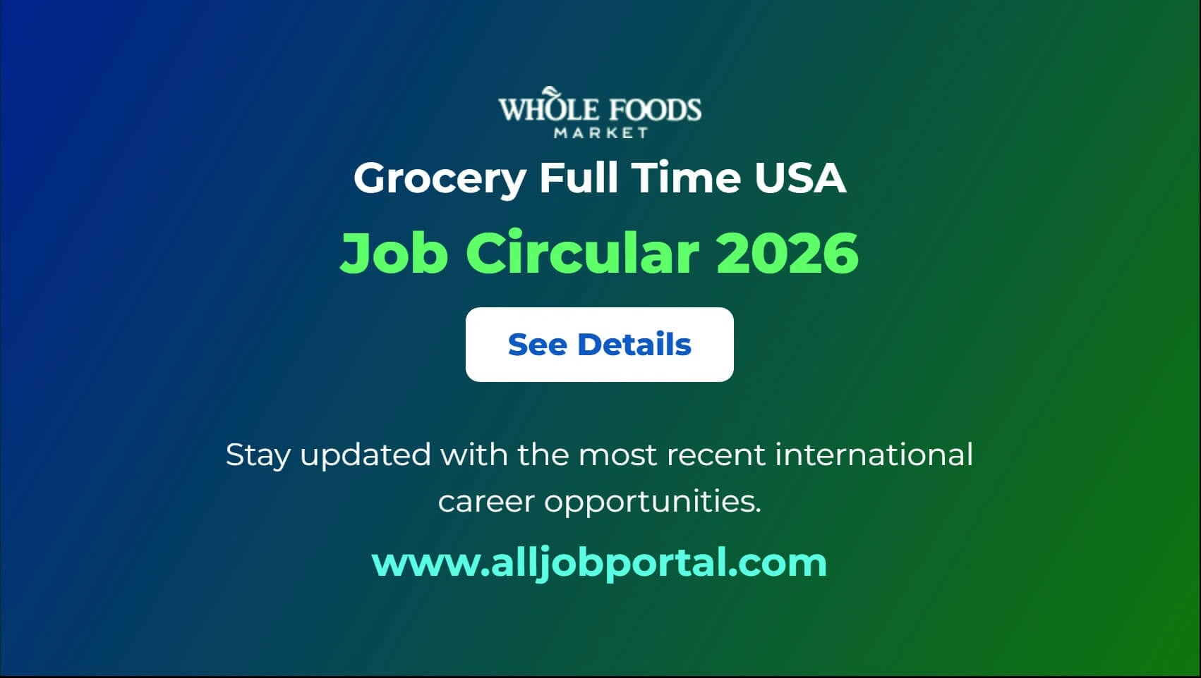 Grocery Full Time USA job 2026