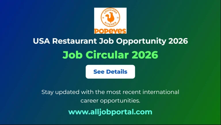 USA Restaurant Job Opportunity 2026