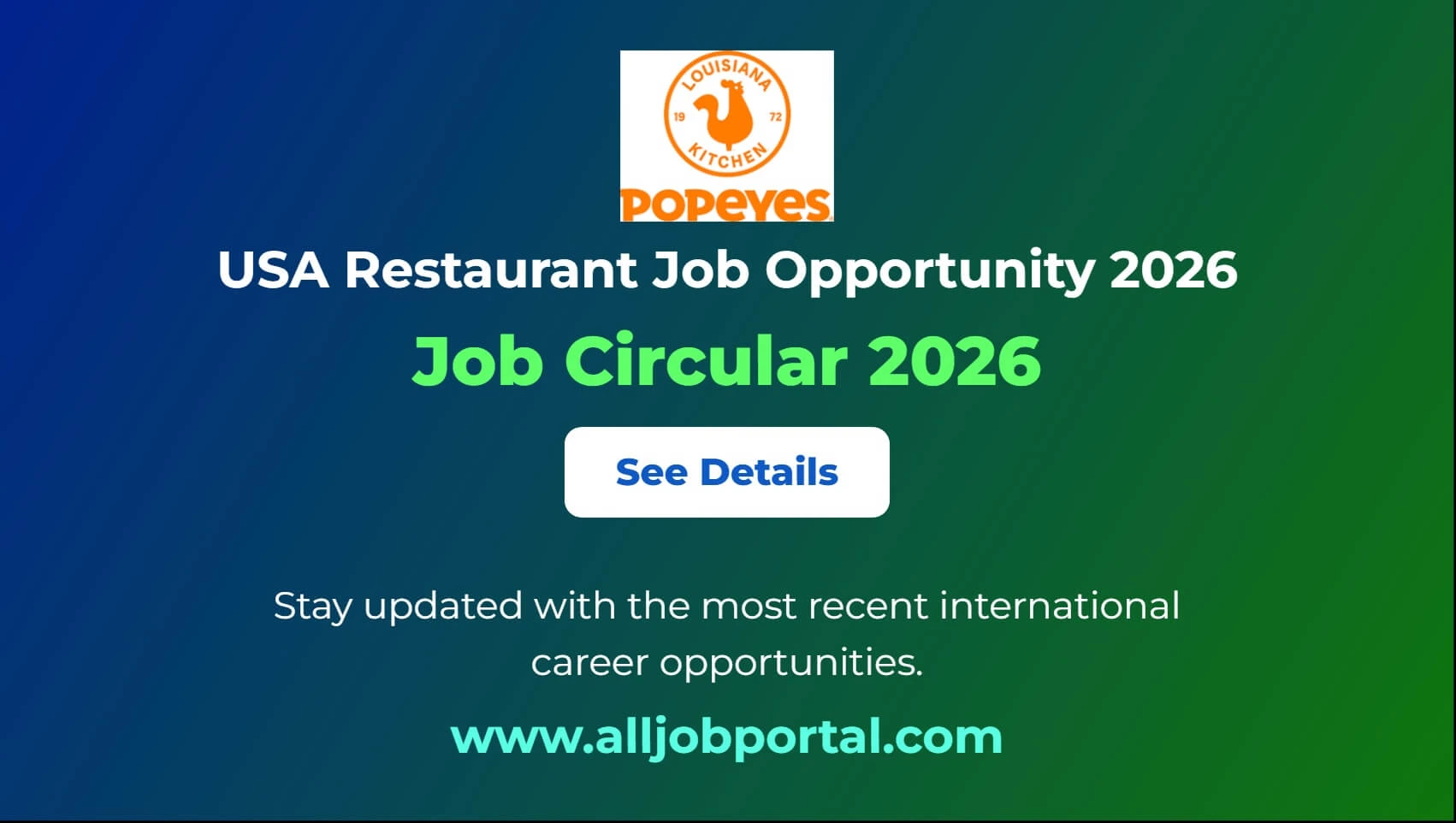 USA Restaurant Job Opportunity 2026