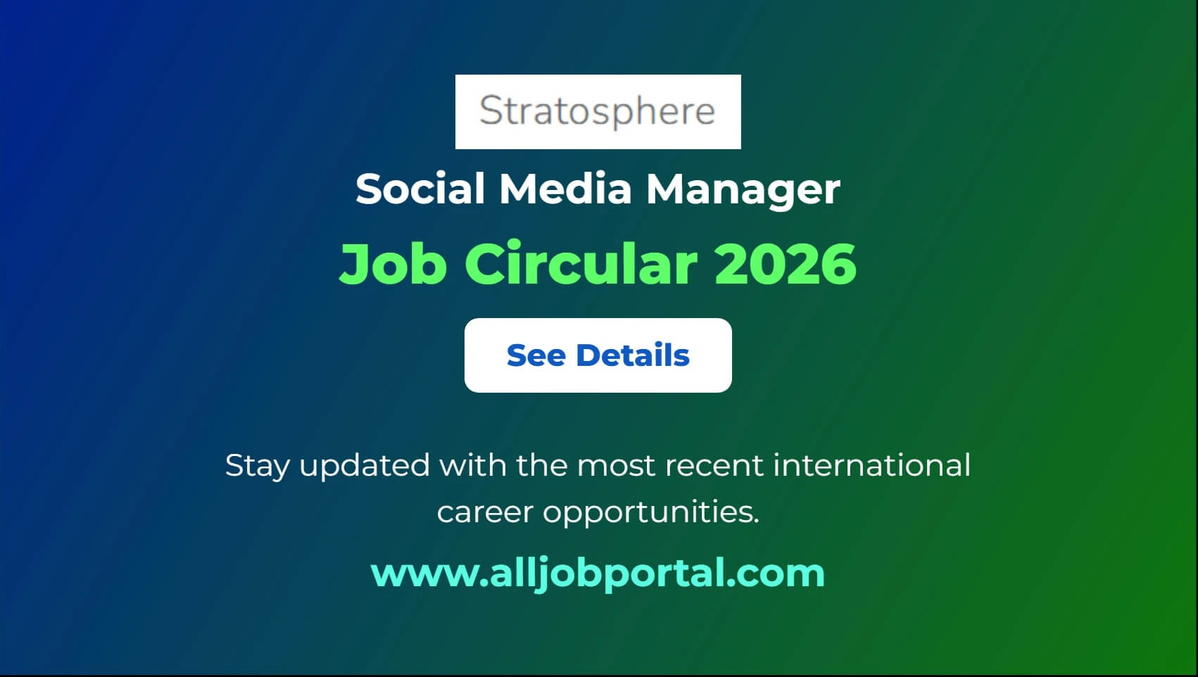 Social Media Manager Job Opportunity 2026