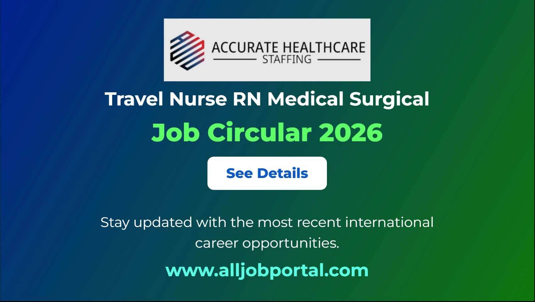 Travel Nurse RN Medical Surgical job opportunity 2026