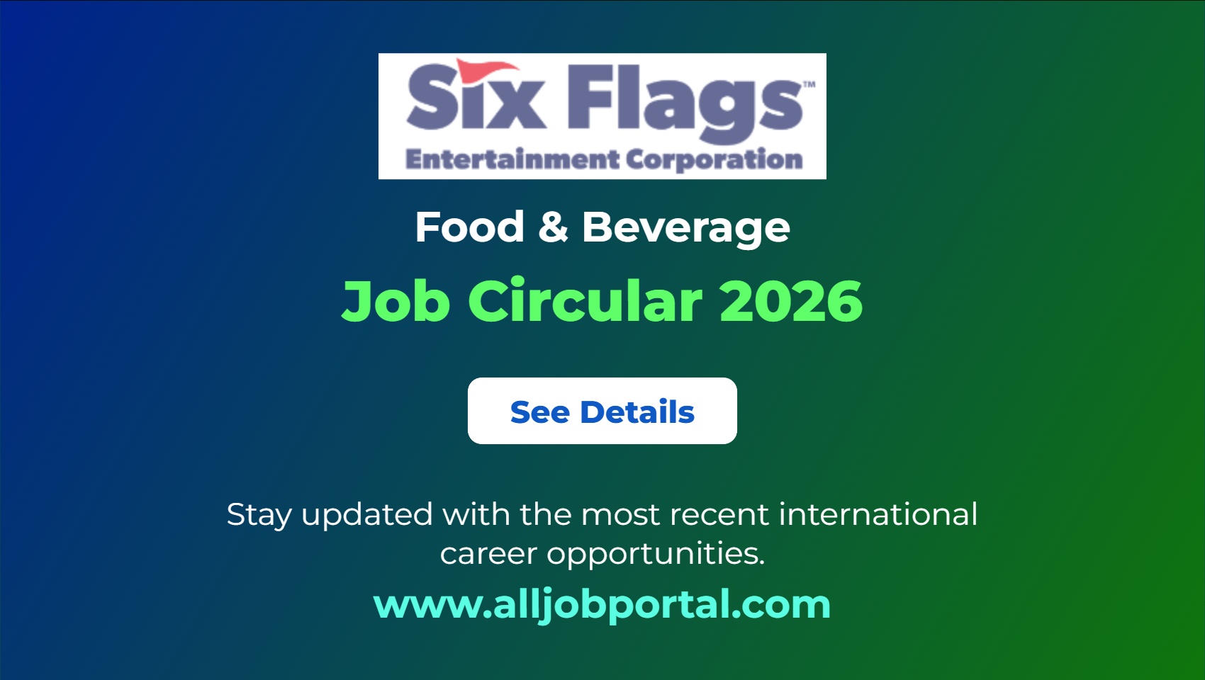 Food & Beverage Job Opportunity 2026
