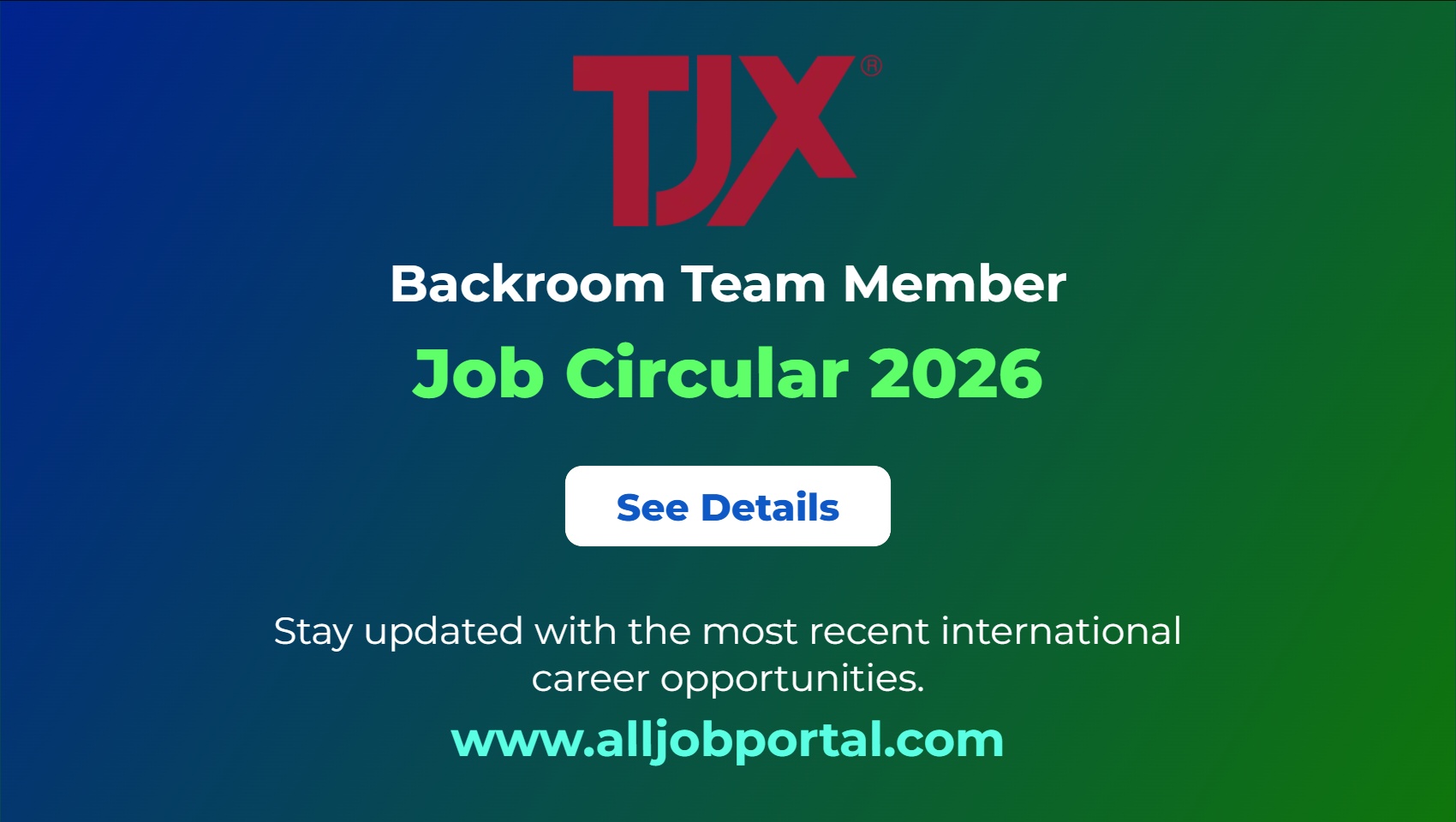 TJX Job Opportunity 2026