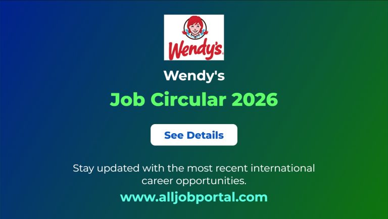 Wendy's Job Opportunity 2026