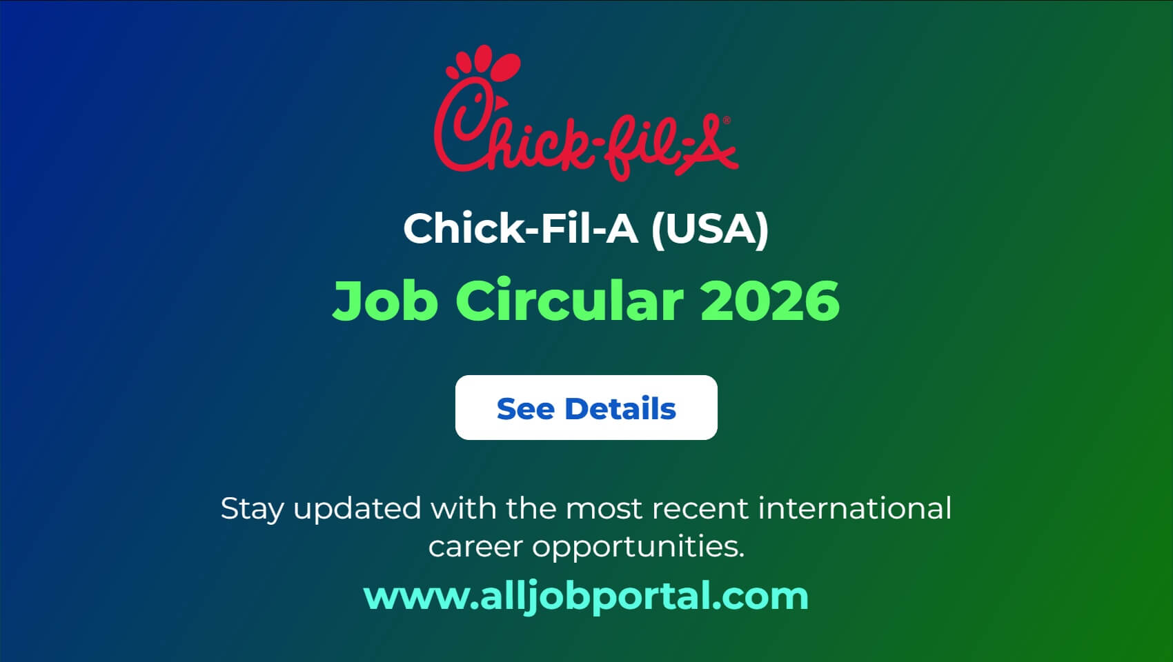 Chick-fil-A (USA) Job Opportunities 2026